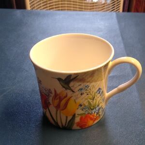 Stechcol Floral Bone China Mug with Hummingbird Design Cottagecore